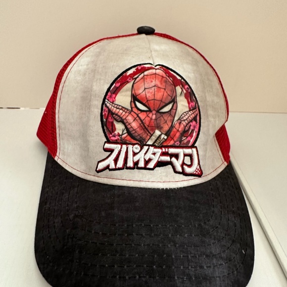 Marvel Spiderman Japanese Pre-Curve SnapBack Adjustable Hat NWOT - Picture 1 of 2